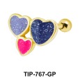 Enamel Hearts Helix Ear Piercing TIP-767