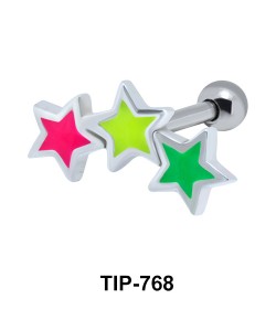 Enameled stars Upper Ear Piercing TIP-768