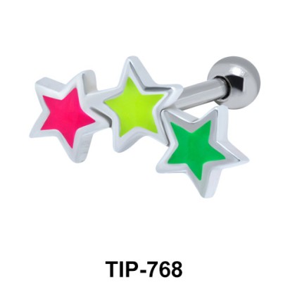 Enameled stars Upper Ear Piercing TIP-768