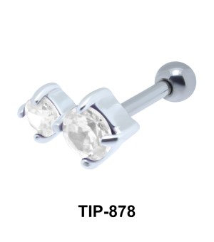 Dual Stone Upper Ear Piercing TIP-878