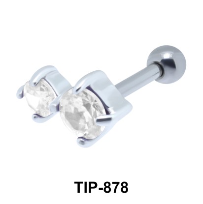 Dual Stone Upper Ear Piercing TIP-878