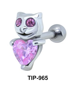 Heart Cat Stone Upper Ear fancy TIP-965