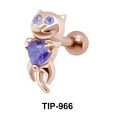 Cat with Stone Upper Ear Fancy TIP-966