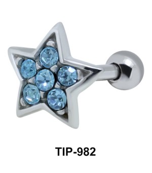 Star Shaped Helix Piercing TIP-982