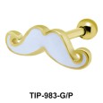 Mustache Helix Ear Piercing TIP-983