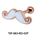 Mustache Helix Ear Piercing TIP-983