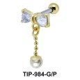 Bow n Pearl Chain Helix TIP-984