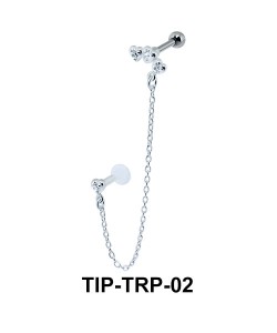 Beautiful Link Helix Ear and Tragus Piercing TIP-TRP-02