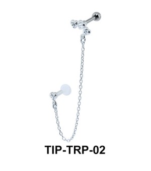 Beautiful Link Helix Ear and Tragus Piercing TIP-TRP-02