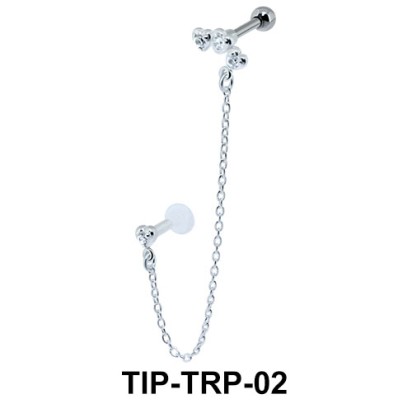 Beautiful Link Helix Ear and Tragus Piercing TIP-TRP-02