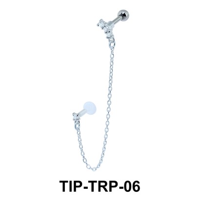 Beautiful Link Helix Ear and Tragus Piercing TIP-TRP-06