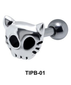 Kitty Face Shaped Helix Cartilage Barbells TIPB-01