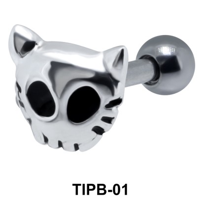 Kitty Face Shaped Helix Cartilage Barbells TIPB-01