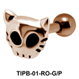 Kitty Face Shaped Helix Cartilage Barbells TIPB-01