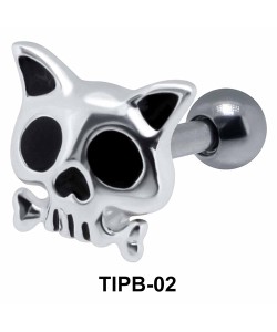 Skull Shaped Upper Ear Cartilage Barbells TIPB-02