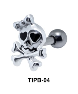 Female Skull Shaped Upper Ear Cartilage Barbells TIPB-04