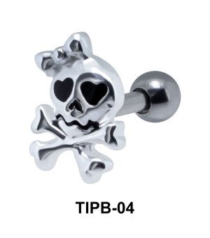 Female Skull Shaped Upper Ear Cartilage Barbells TIPB-04