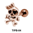 Female Skull Shaped Upper Ear Cartilage Barbells TIPB-04