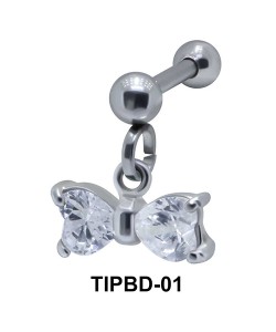 Bow Shaped Upper Ear Dangling Charms TIPBD-01 