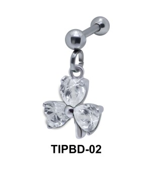 Crystal Stone Dangling Upper Ear Piercing TIPBD-02