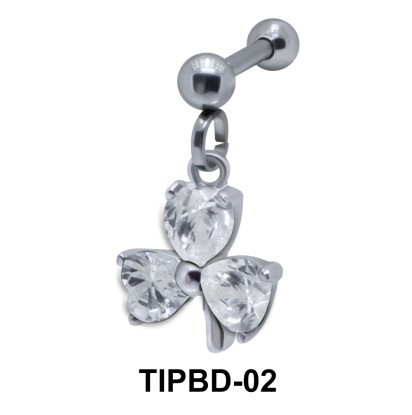 Crystal Stone Dangling Upper Ear Piercing TIPBD-02