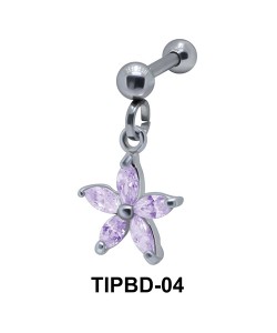 Flower Shaped Upper Ear Dangling Charms TIPBD-04 