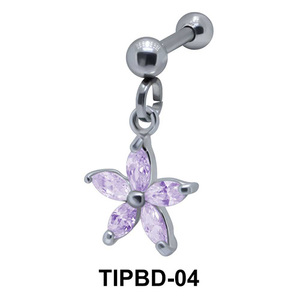 Flower Shaped Upper Ear Dangling Charms TIPBD-04 