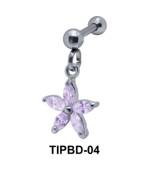 Flower Shaped Upper Ear Dangling Charms TIPBD-04 