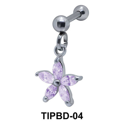 Flower Shaped Upper Ear Dangling Charms TIPBD-04 