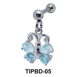 Butterfly Shaped Upper Ear Dangling Charms TIPBD-05 