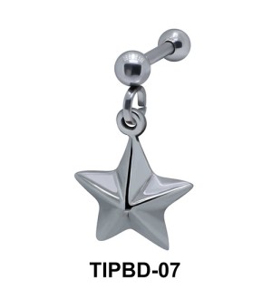 Star Shaped Upper Ear Dangling Charms TIPBD-07