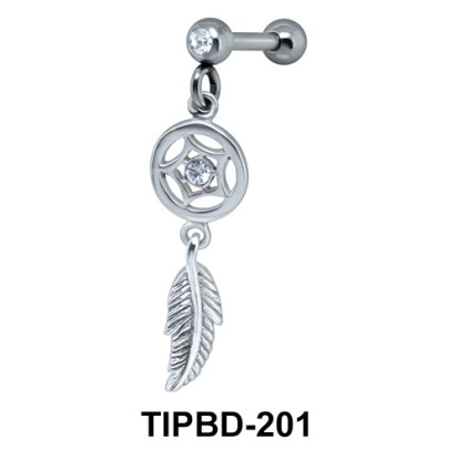 Dream Catcher Shaped Upper Ear Dangling Charms TIPBD-201