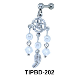 Dream Catcher Studded with Pearls Upper Ear Dangling Charms TIPBD-202