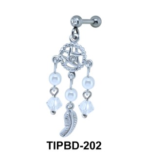 Dream Catcher Studded with Pearls Upper Ear Dangling Charms TIPBD-202