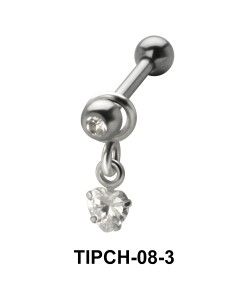 Heart Stone Design Upper Ear Charms TIPCH-08-3