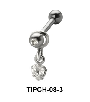 Heart Stone Design Upper Ear Charms TIPCH-08-3