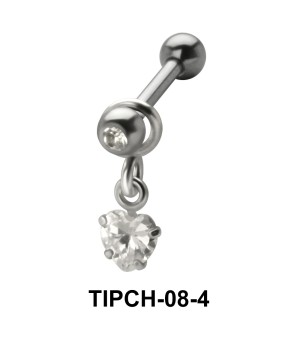 Heart Stone Dangling Upper Ear Charms TIPCH-08-4