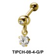 Heart Stone Dangling Upper Ear Charms TIPCH-08-4