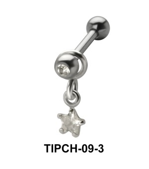 Star Stone Dangling Upper Ear Charms TIPCH-09-3