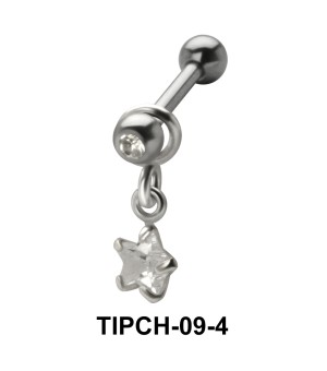 Star Stone Dangling Upper Ear Charms TIPCH-09-4