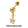 Star Stone Dangling Upper Ear Charms TIPCH-09-4