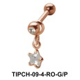 Star Stone Dangling Upper Ear Charms TIPCH-09-4