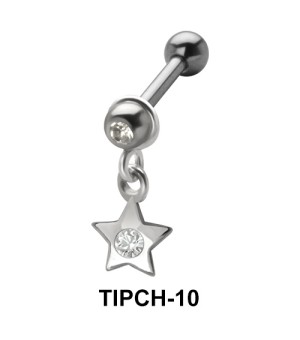 Stone Set Star Shaped Upper Ear Charms TIPCH-10