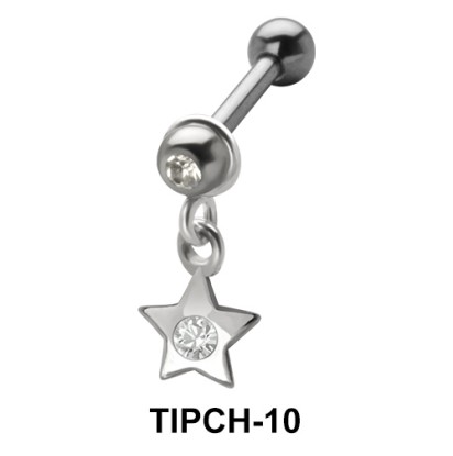 Stone Set Star Shaped Upper Ear Charms TIPCH-10