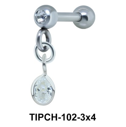 Helix Ear Piercing Bezel Gems TIPCH-102