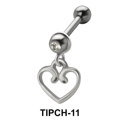 Heart Shaped Dangling Upper Ear Charms TIPCH-11