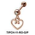 Heart Shaped Dangling Upper Ear Charms TIPCH-11
