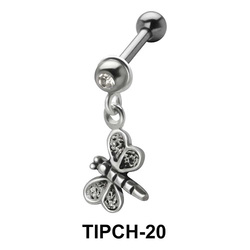 Stone Set Butterfly Shaped Upper ear Charms TIPCH-20