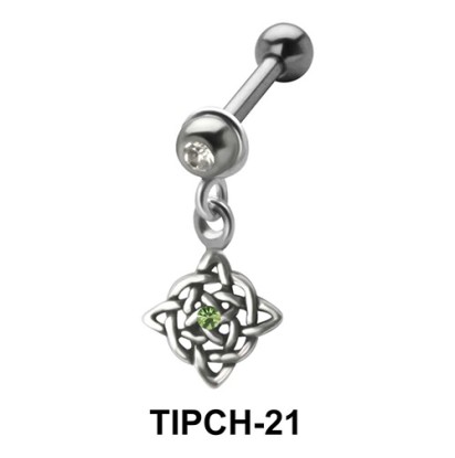 Stone Set Intricate Design Dangling Upper Ear Charms TIPCH-21