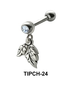 Stone Set Leaves Shaped Upper Ear Charms TIPCH-24